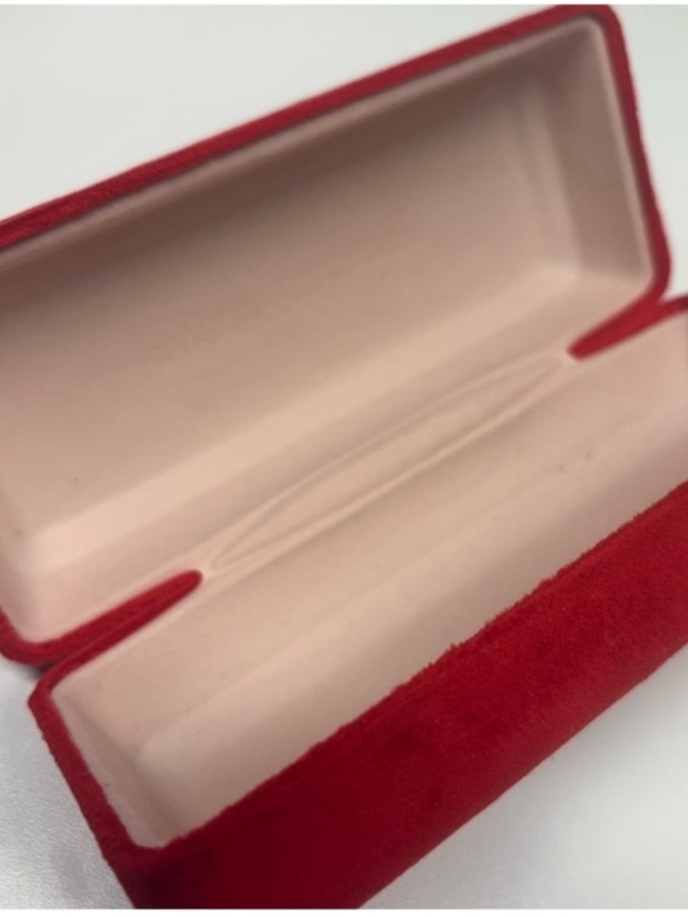 Carolina Herrera Red Velvet Sunglasses Eyeglasses Hard Case NWOT